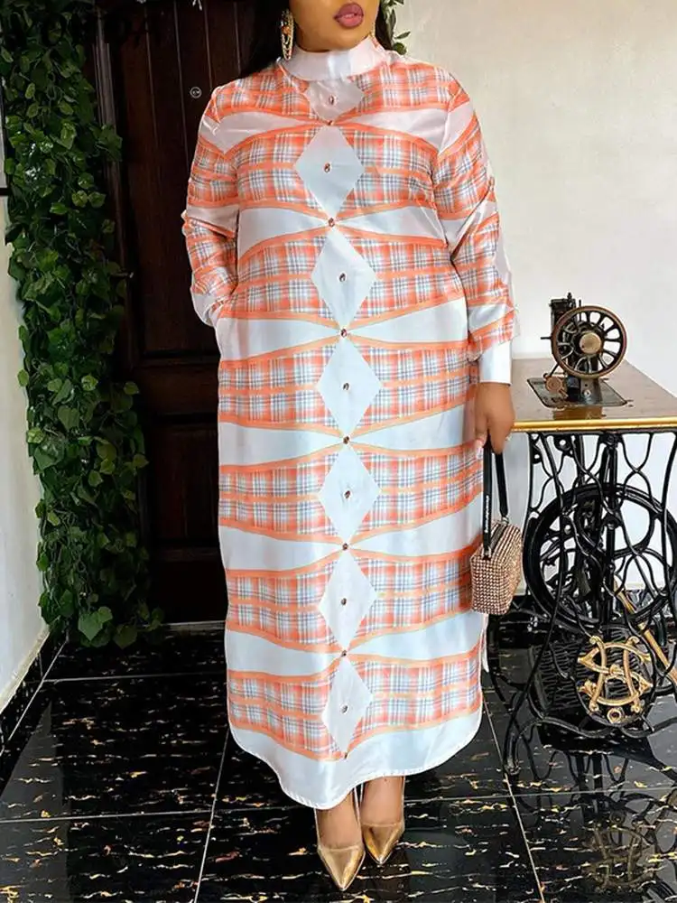 VONDA 2022 Autumn Plaid Printed Vintage Dress Women Long Sleeve Party Robe Vestidos Casual Stand Collar Bohemian Maxi Sundress
VONDA 2022 Autumn Plaid Printed Vintage Dress Women Long Sleeve Party Robe Vestidos Casual Stand Collar Bohemian Maxi Sundress