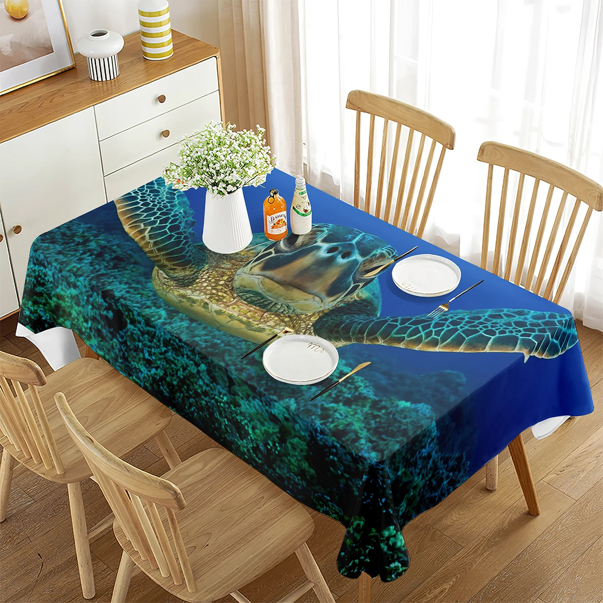 Tablecloth Sea Turtle Blue Ocean Theme Home Decor for Rectangular Tablecloth Decor Kitchen Dining Room Banquet Party Tablecloth
Tablecloth Sea Turtle Blue Ocean Theme Home Decor for Rectangular Tablecloth Decor Kitchen Dining Room Banquet Party Tablecloth