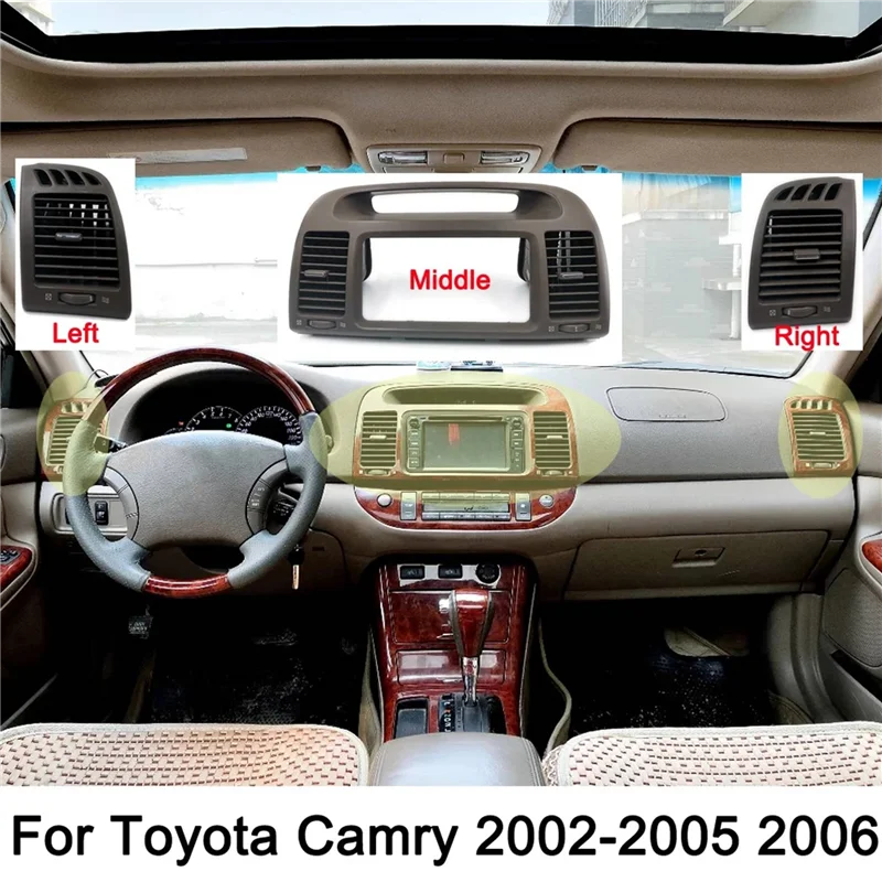 2 Din Car Radio Frame Fascia for Toyota-Camry 2002-2006 Car A/C Air Conditioning Air Vent Outlet Panel Grille Cover
2 Din Car Radio Frame Fascia for Toyota-Camry 2002-2006 Car A/C Air Conditioning Air Vent Outlet Panel Grille Cover