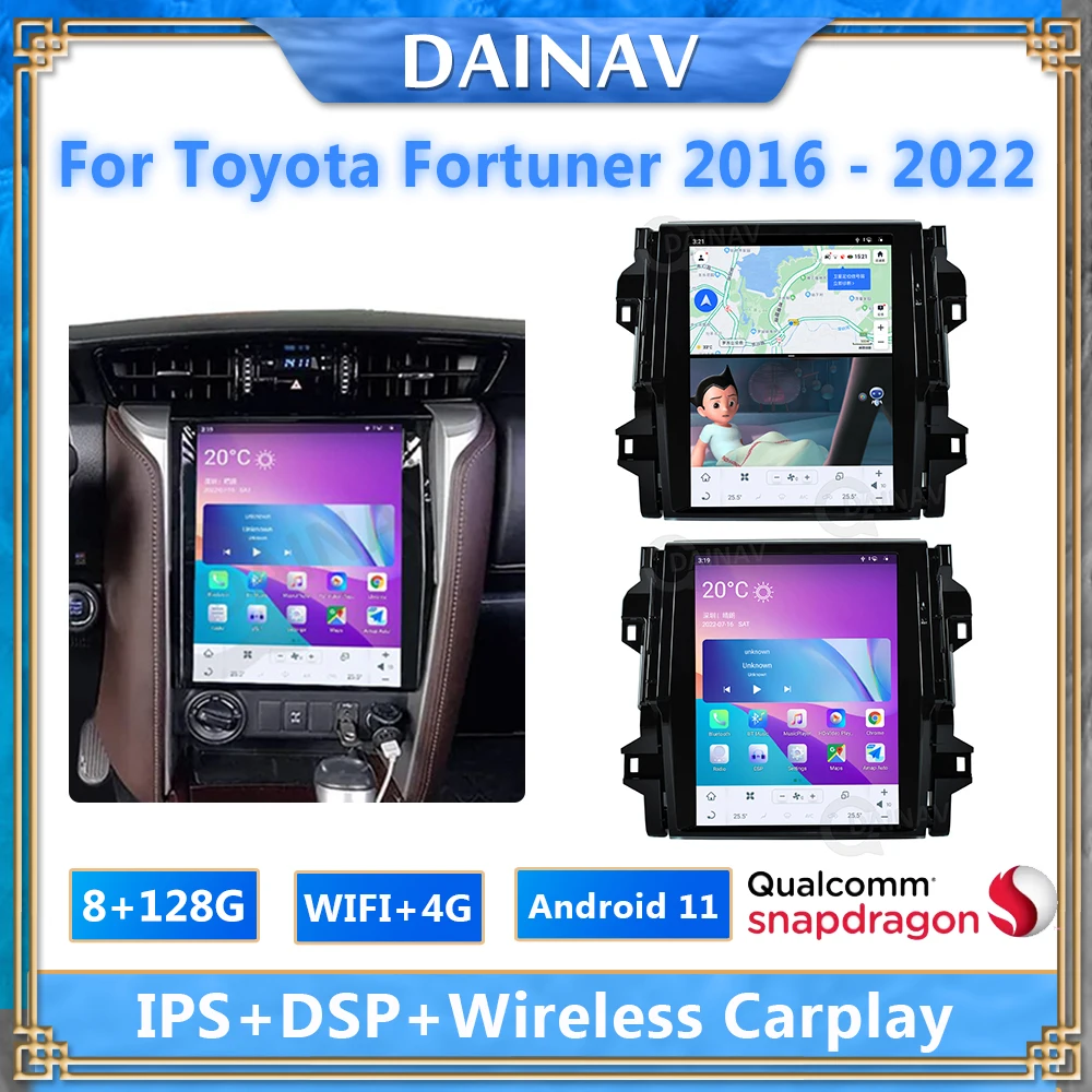 Автомобильный радиоприемник 8G 128G Android для Toyota Fortuner 2016-2022, рекордер Tesla, мультимедийный видеоплеер, головное устройство с GPS-навигацией
Автомобильный радиоприемник 8G 128G Android для Toyota Fortuner 2016-2022, рекордер Tesla, мультимедийный видеоплеер, головное устройство с GPS-навигацией