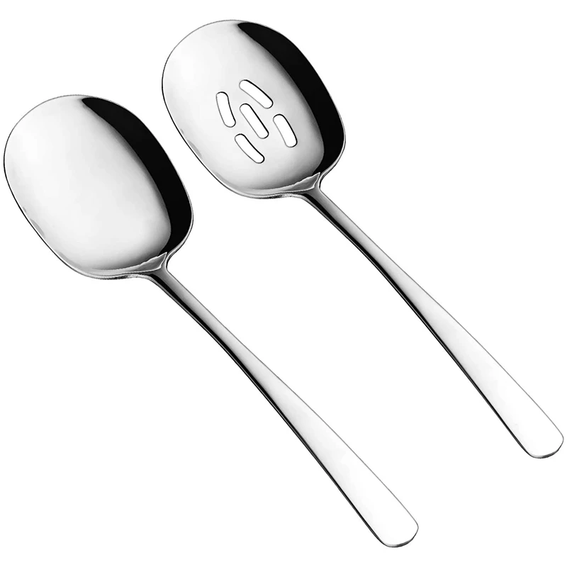 Serving Spoons Set, 10 Inch Slotted Spoon And Serving Spoon, Spoons Silverware, Cooking Spoon, Pasta Spoon,Pack Of 2
Serving Spoons Set, 10 Inch Slotted Spoon And Serving Spoon, Spoons Silverware, Cooking Spoon, Pasta Spoon,Pack Of 2