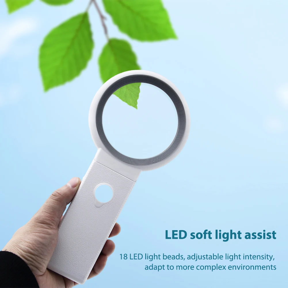 Handheld Magnifying Glass Crawler Spider 18 LED Foldable Light Magnifier Educational Toys Inspection Stamps Coins Maps 
Handheld Magnifying Glass Crawler Spider 18 LED Foldable Light Magnifier Educational Toys Inspection Stamps Coins Maps