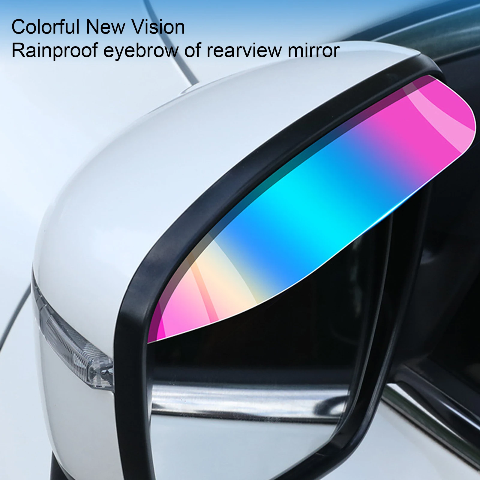 

2pcs Car Rearview Mirror Rain Eyebrow Auto Rainproof Rain Visor Sticker Shield Cover for Rainy Safe Driving Accessories