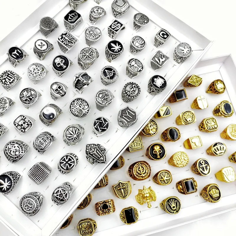 10Pcs/Lot Vintage Punk Tai Chi Skull Alloy Rings for Men and Women Mix Design Exaggerated Gothic Oil Drop Geometric Jewelry Gift
10Pcs/Lot Vintage Punk Tai Chi Skull Alloy Rings for Men and Women Mix Design Exaggerated Gothic Oil Drop Geometric Jewelry Gift
