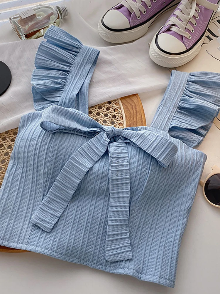 HELIAR Women Bow Blended Plain Tube Tops Padded Female Camis Flying Sleeve Sweet Cute Style Crop Tops For Women 2022 Summer
HELIAR Women Bow Blended Plain Tube Tops Padded Female Camis Flying Sleeve Sweet Cute Style Crop Tops For Women 2022 Summer