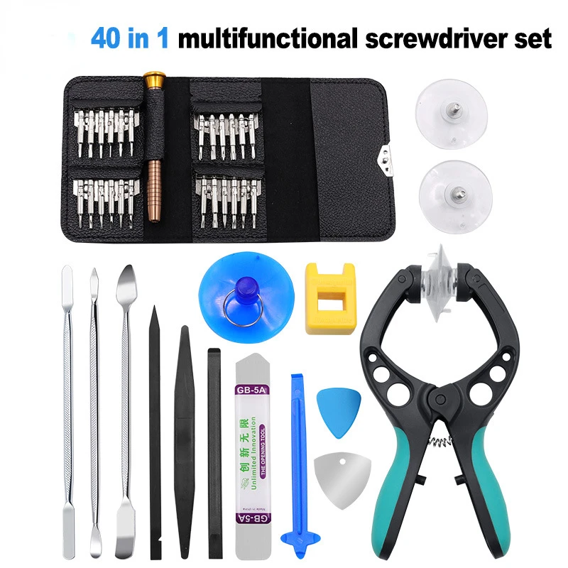 40 in1 Screwdriver Disassembly Set Multi-Specification Bit Crowbar Combination Mobile Phone Notebook Repair Screen-Opening Tools
40 in1 Screwdriver Disassembly Set Multi-Specification Bit Crowbar Combination Mobile Phone Notebook Repair Screen-Opening Tools