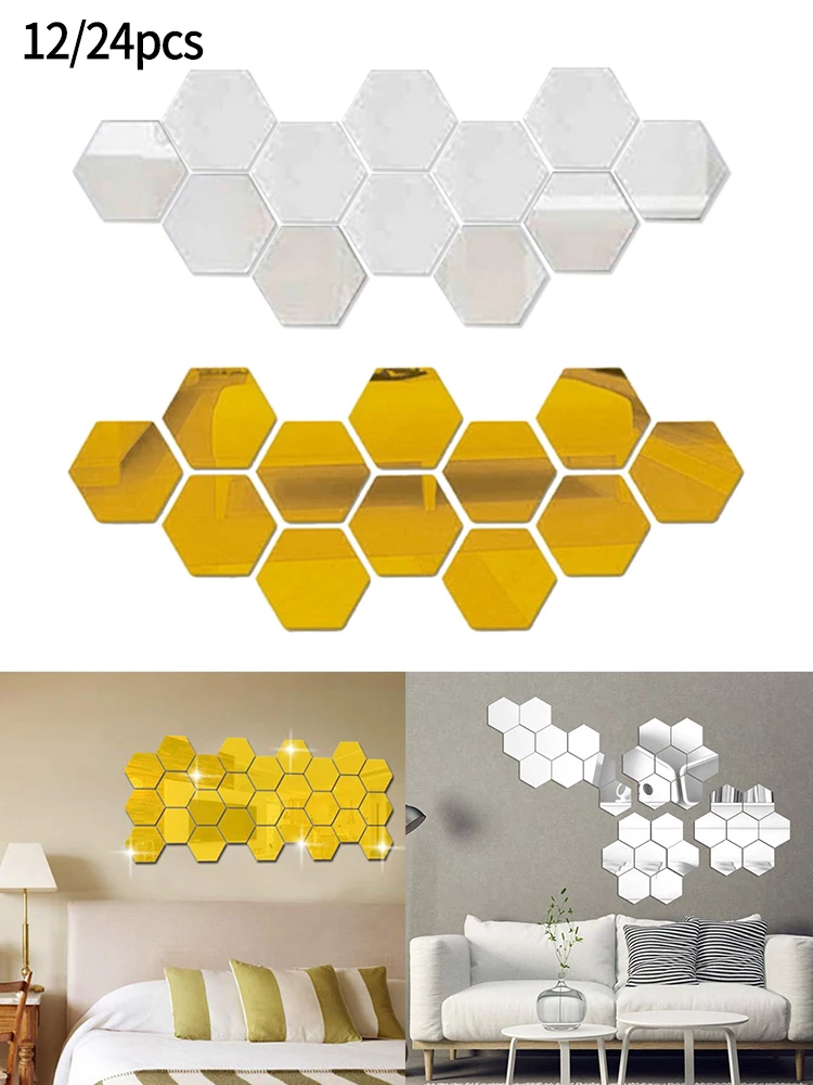 12/24Pcs 3D Hexagon Mirror Wall Stickers Self Adhesive Decorative Mosaic Tiles Sticker Decals For Bedroom Bathroom Home Decor
12/24Pcs 3D Hexagon Mirror Wall Stickers Self Adhesive Decorative Mosaic Tiles Sticker Decals For Bedroom Bathroom Home Decor
