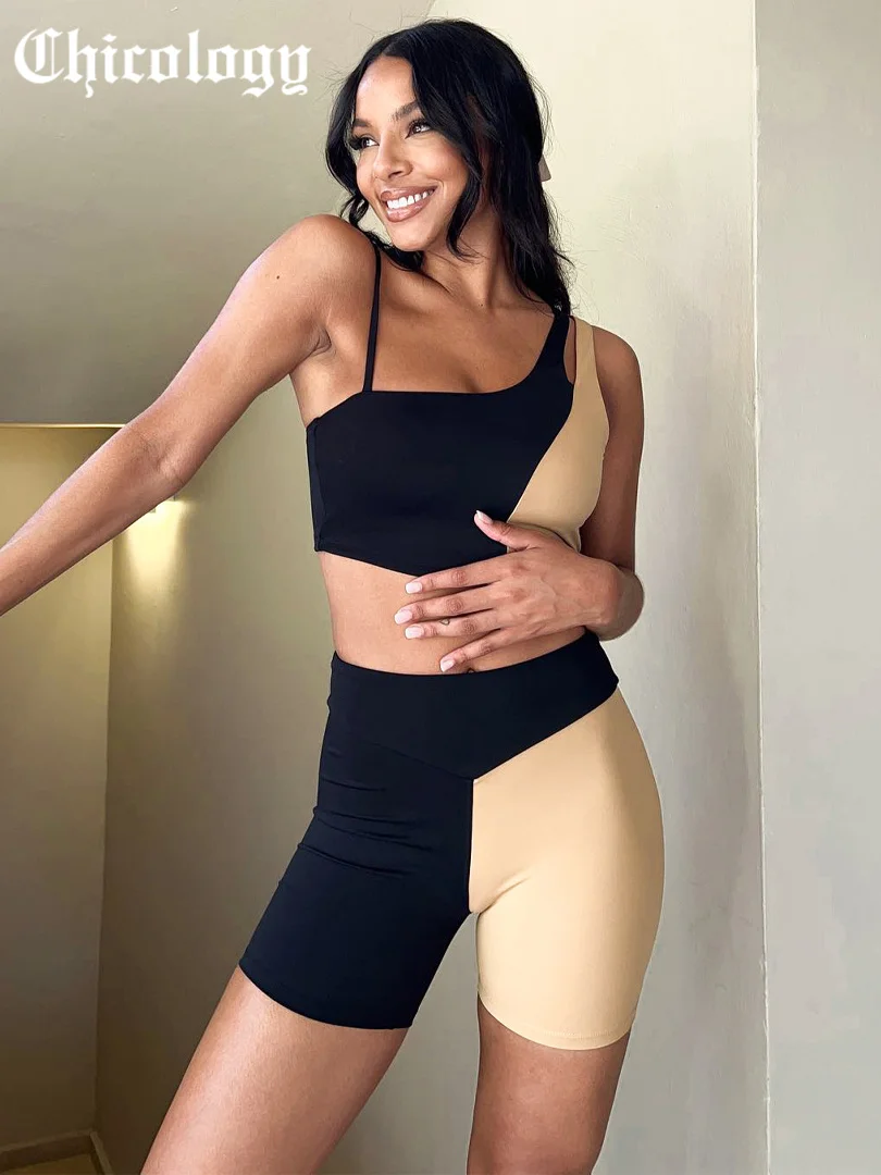 Chicology 2022 Women Patchwork Singer Sleeveless Fashion 2 Two Pieces Stretchy Sport Crop Tank Top Shorts Yoga Summer Sets
Chicology 2022 Women Patchwork Singer Sleeveless Fashion 2 Two Pieces Stretchy Sport Crop Tank Top Shorts Yoga Summer Sets