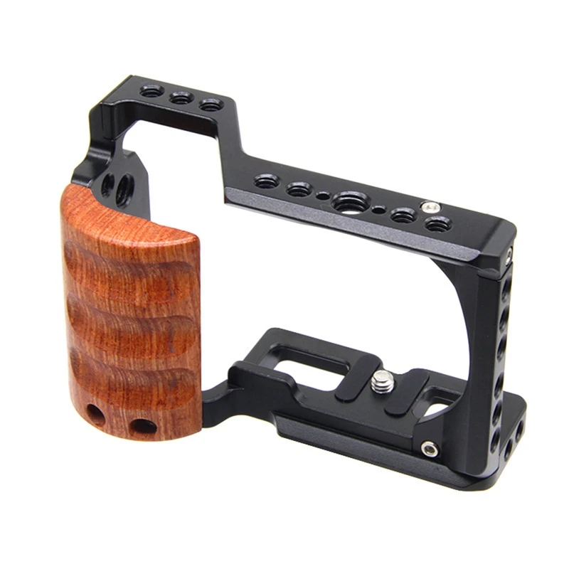 Top Deals Aluminum Alloy Camera Cage Stabilizer With Wooden Handle Grip For Sony ZV-E10 Protector Cover With Cold Shoe Mount
Top Deals Aluminum Alloy Camera Cage Stabilizer With Wooden Handle Grip For Sony ZV-E10 Protector Cover With Cold Shoe Mount