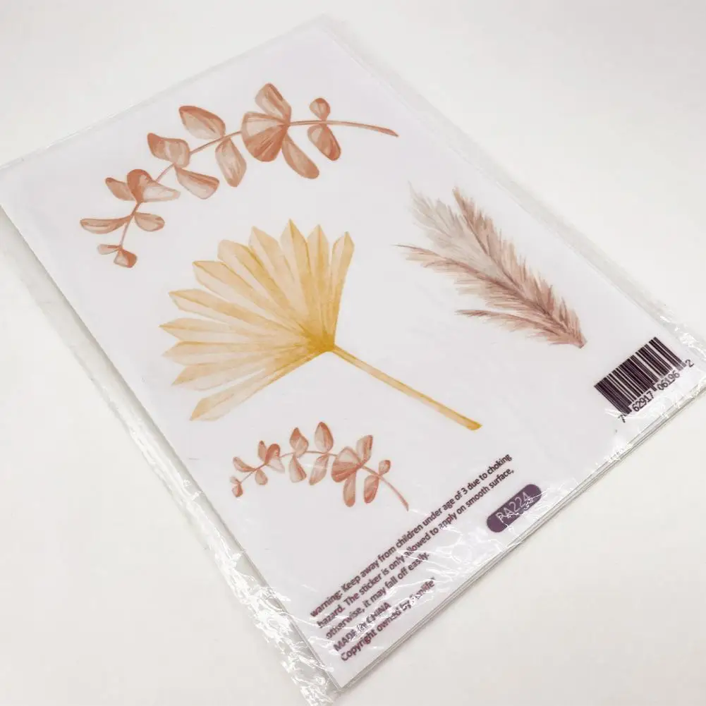 6 Sheets PVC Decals Modern Artistic Decorative Leaf Wall Decals Waterproof Removable Wall Decals
6 Sheets PVC Decals Modern Artistic Decorative Leaf Wall Decals Waterproof Removable Wall Decals