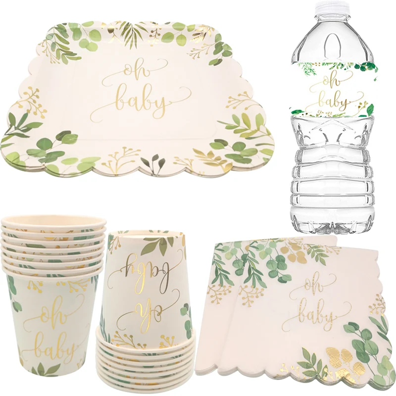 8Pcs Leaves oh baby 1st Happy Birthday Party Disposable Paper Plates Cup Napkin Baby Shower Party Decoration Supplies
8Pcs Leaves oh baby 1st Happy Birthday Party Disposable Paper Plates Cup Napkin Baby Shower Party Decoration Supplies