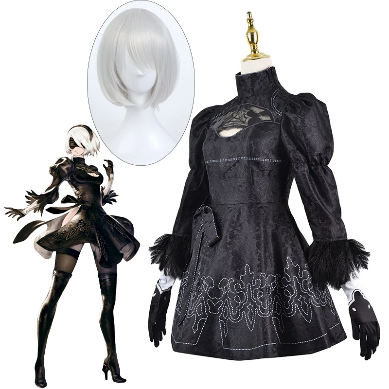 Костюм для косплея Nier Automata Yorha 2B, аниме 2B, сексуальная форма, платья, парик, костюм на Хэллоуин для женщин
Костюм для косплея Nier Automata Yorha 2B, аниме 2B, сексуальная форма, платья, парик, костюм на Хэллоуин для женщин