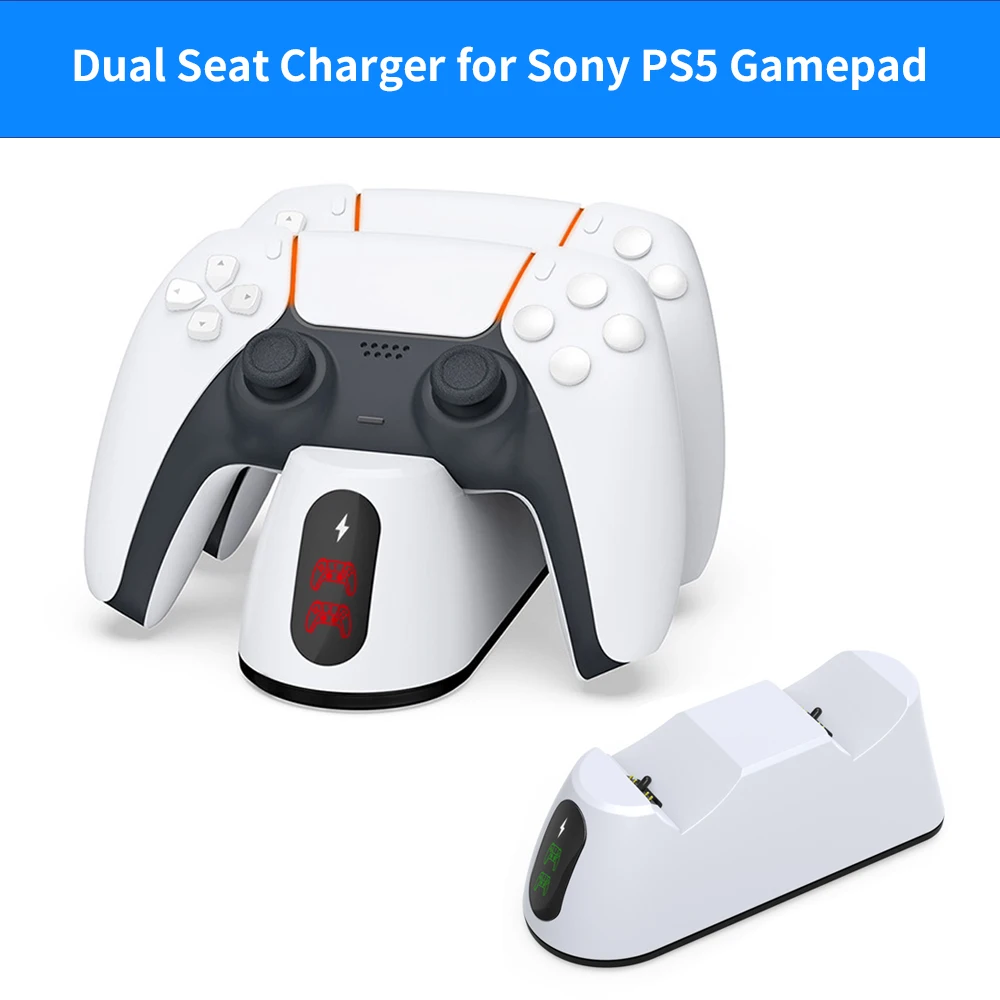 Dual Charger with LED Indicator for Sony Playstion PS5 Wireless Gamepad Controller Charging Dock
Dual Charger with LED Indicator for Sony Playstion PS5 Wireless Gamepad Controller Charging Dock