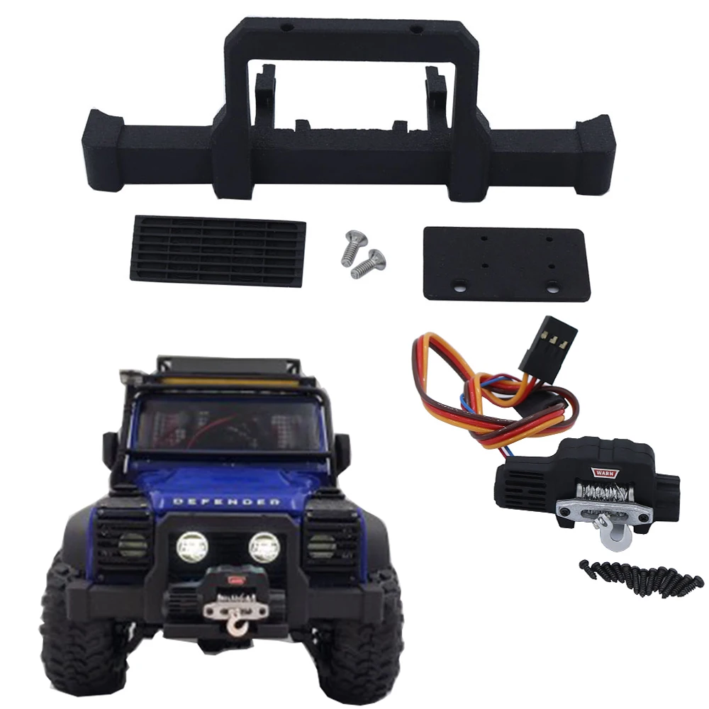 TRX4-M Modified Front Bumper With Winch For TRX4M 1/18 Defender RC Crawler Car Upgrade Parts
TRX4-M Modified Front Bumper With Winch For TRX4M 1/18 Defender RC Crawler Car Upgrade Parts