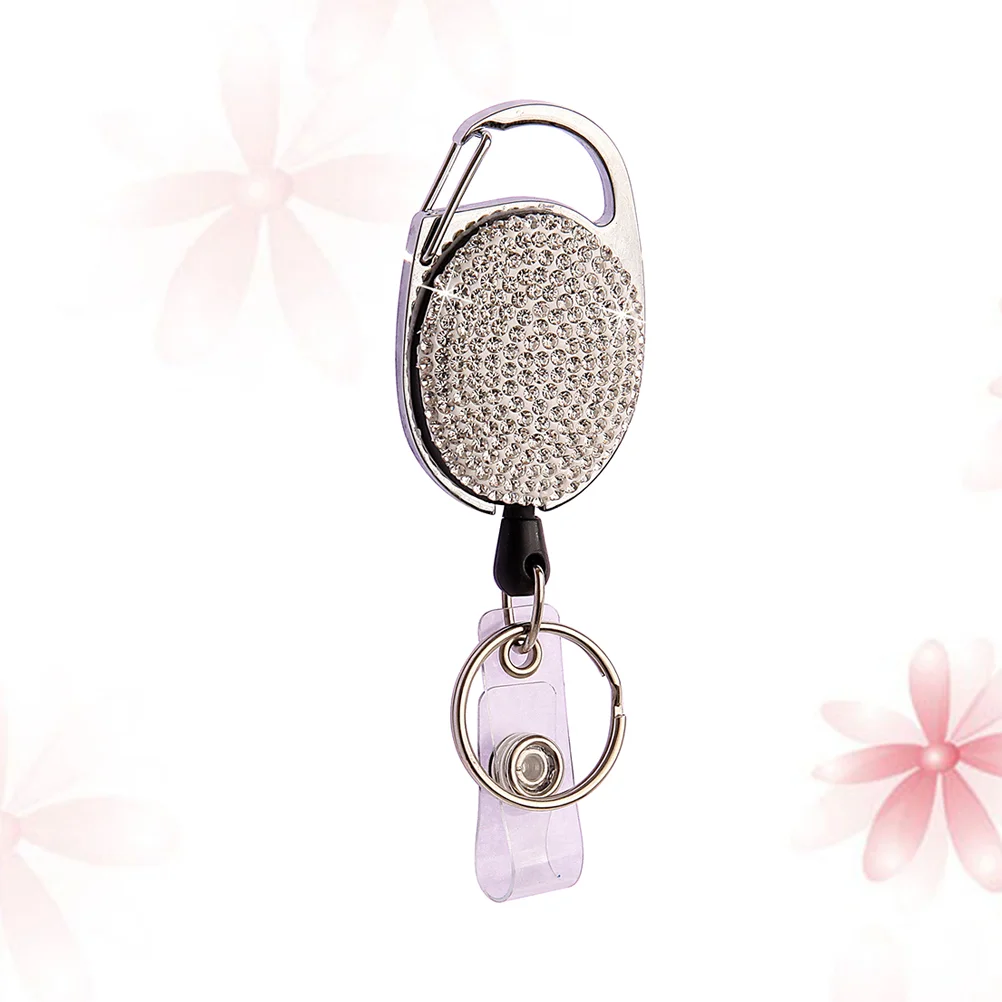 Retractable Ellipse Badge Clips Rhinestone ABS Straps ID Cards Badge Holders Name Tags Work Badges Accessories (White)
Retractable Ellipse Badge Clips Rhinestone ABS Straps ID Cards Badge Holders Name Tags Work Badges Accessories (White)