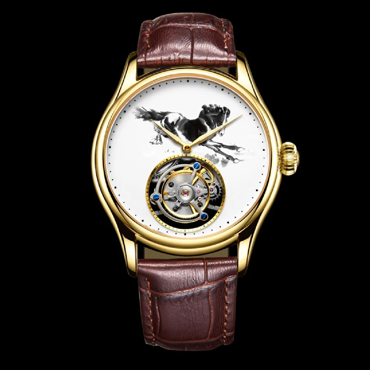 AESOP Tourbillon Skeleton Watch For Men Double-Sided Gemstone Glass Fine Steel Case Waterproof Mechanical Watches Ink Painting H
AESOP Tourbillon Skeleton Watch For Men Double-Sided Gemstone Glass Fine Steel Case Waterproof Mechanical Watches Ink Painting H