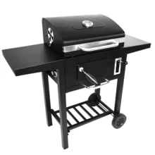 Korean Style Household Barbecue Charcoal Grill Outdoor Oven BBQ with Side Table