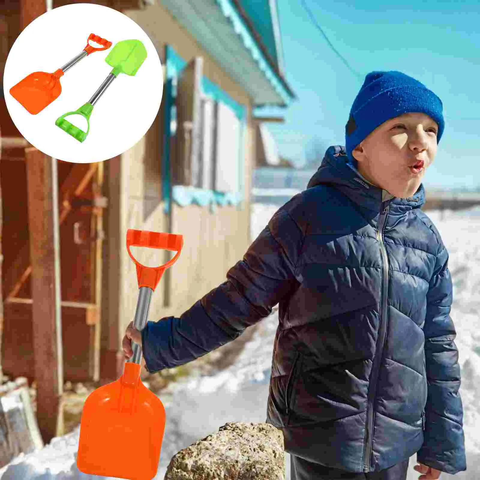 

Kids Snow Plastic Beach Shovels Digging Kids Beach Spades Sand Shovels Toys Gardening Tools Kit Sandbox Snow Scoop Or Garden