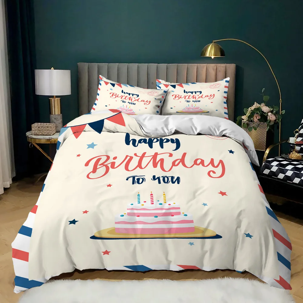 Happy Birthday Duvet Cover Set King Microfiber Happy Birthday To You Holiday Theme Bedding Set Soft Queen King Size Quilt Cover
Happy Birthday Duvet Cover Set King Microfiber Happy Birthday To You Holiday Theme Bedding Set Soft Queen King Size Quilt Cover