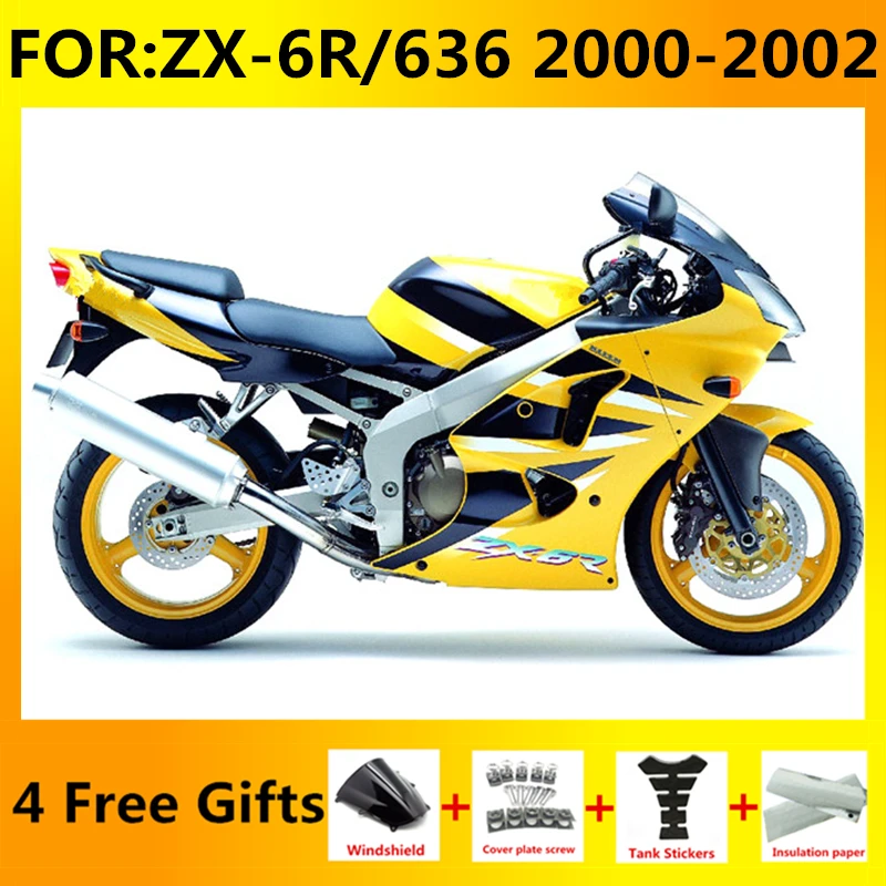 Комплект обтекателей для мотоцикла, подходит для Ninja ZX-6R ZX6R zx 6r 636 2000 2001 2002, полный комплект обтекателей для кузова, желтый, черный
Комплект обтекателей для мотоцикла, подходит для Ninja ZX-6R ZX6R zx 6r 636 2000 2001 2002, полный комплект обтекателей для кузова, желтый, черный