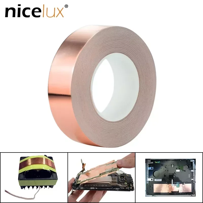 10meter Adhesive Conductive Copper Foil Tape 8/20/30/50mm Shield Eliminate EMI Anti-static Single-sided Repair Tape Thick 0.06mm
10meter Adhesive Conductive Copper Foil Tape 8/20/30/50mm Shield Eliminate EMI Anti-static Single-sided Repair Tape Thick 0.06mm