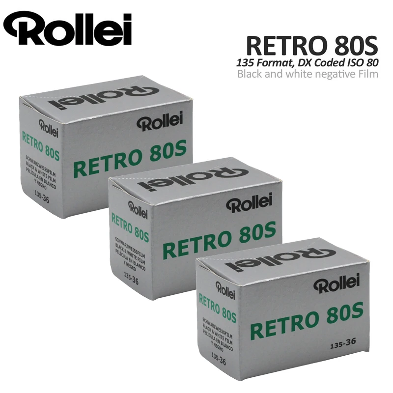 1-10Rolls Rollei Retro 80s 135 35mm Black and White Negative Film Kodak Camera Film 36 Exposures (Expiration Date: January 2025)
1-10Rolls Rollei Retro 80s 135 35mm Black and White Negative Film Kodak Camera Film 36 Exposures (Expiration Date: January 2025)