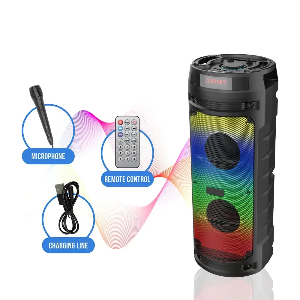 6.5 Inch Wireless Bluetooth Speaker Big Power Portable Column Stereo Subwoofer Bass Party Speakers with Microphone Family Karaok
6.5 Inch Wireless Bluetooth Speaker Big Power Portable Column Stereo Subwoofer Bass Party Speakers with Microphone Family Karaok
