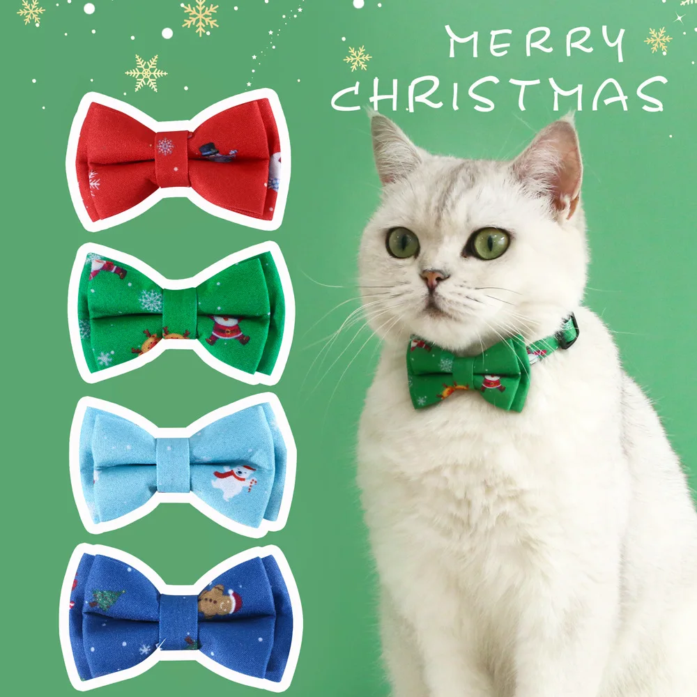 Cute Christmas Green Cat Bow Tie Collar with Bell Red Xmas Santa Tree Print Adjustable Breakaway Bow Kitten Collars Accessories
Cute Christmas Green Cat Bow Tie Collar with Bell Red Xmas Santa Tree Print Adjustable Breakaway Bow Kitten Collars Accessories