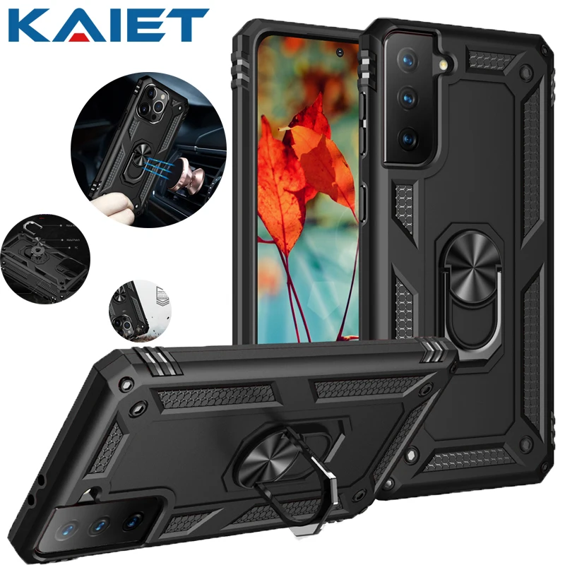 

Shockproof Phone Case For Samsung S9 S10 S20 Plus S10E S7 S8 Magnetic Ring Stand Armor Cover For Galaxy S21 S22 Pro S30 Ultra