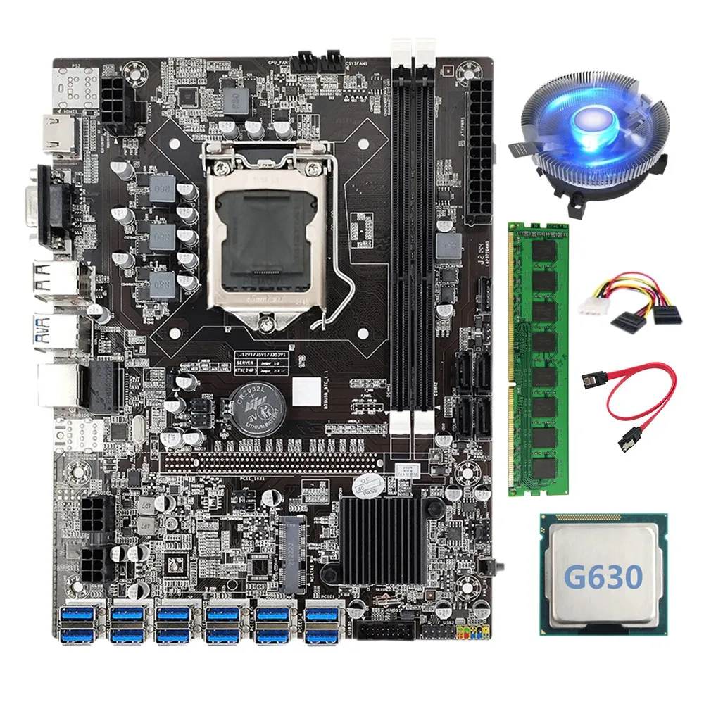 Материнская плата B75 ETH для майнинга с 12 PCIE на USB LGA1155 G630 ЦП + охлаждающий вентилятор + DDR3 4 Гб 1333 МГц ОЗУ B75 BTC материнская плата для майнинга
Материнская плата B75 ETH для майнинга с 12 PCIE на USB LGA1155 G630 ЦП + охлаждающий вентилятор + DDR3 4 Гб 1333 МГц ОЗУ B75 BTC материнская плата для майнинга