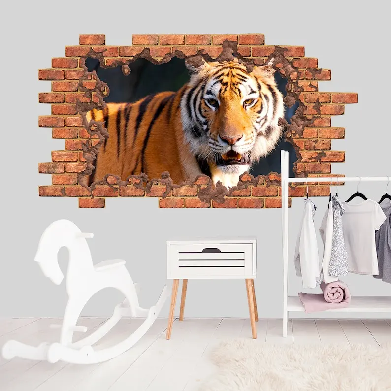 Tiger Wall Decal Tropical Hole in wall sticker Exotic 3D Wall Decal Tiger Wall Decor 3D Poster Kids Vinyl Decal Removable Wall S
Tiger Wall Decal Tropical Hole in wall sticker Exotic 3D Wall Decal Tiger Wall Decor 3D Poster Kids Vinyl Decal Removable Wall S