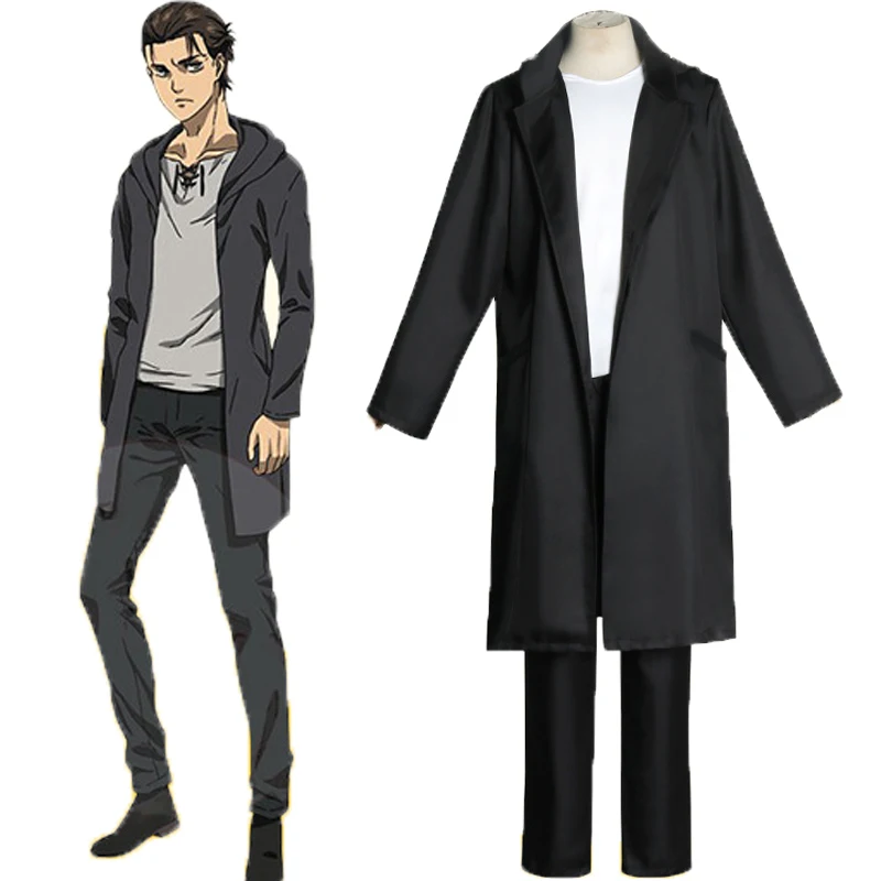 Anime Attack Titaner Season 4 Jaeger Eren Cosplay Costume The Final Season Black Coat Pants Eren Yeager Uniform Christmas Gifts
Anime Attack Titaner Season 4 Jaeger Eren Cosplay Costume The Final Season Black Coat Pants Eren Yeager Uniform Christmas Gifts