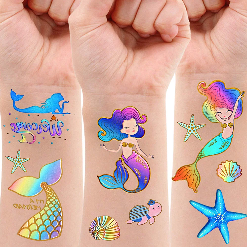 Mermaid Glitter Tattoo for Girls Birthday Treat Children Stuffers Mermaid Tail Theme Party Decoration Presents
Mermaid Glitter Tattoo for Girls Birthday Treat Children Stuffers Mermaid Tail Theme Party Decoration Presents