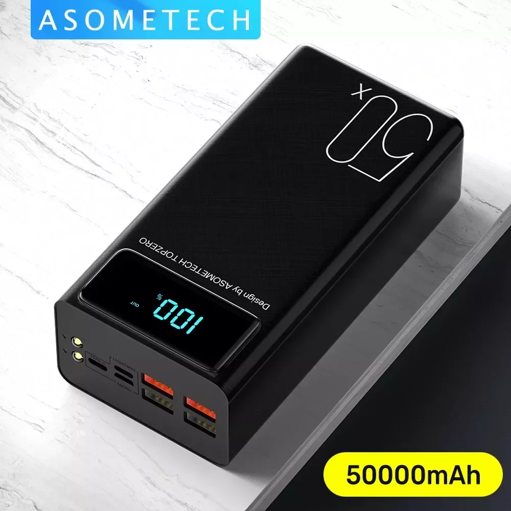 NEW Power Bank 50000mAh Large Capacity LED Powerbank 50000 mAh 2.1A Fast Charging External Battery Charger For iPhone
NEW Power Bank 50000mAh Large Capacity LED Powerbank 50000 mAh 2.1A Fast Charging External Battery Charger For iPhone