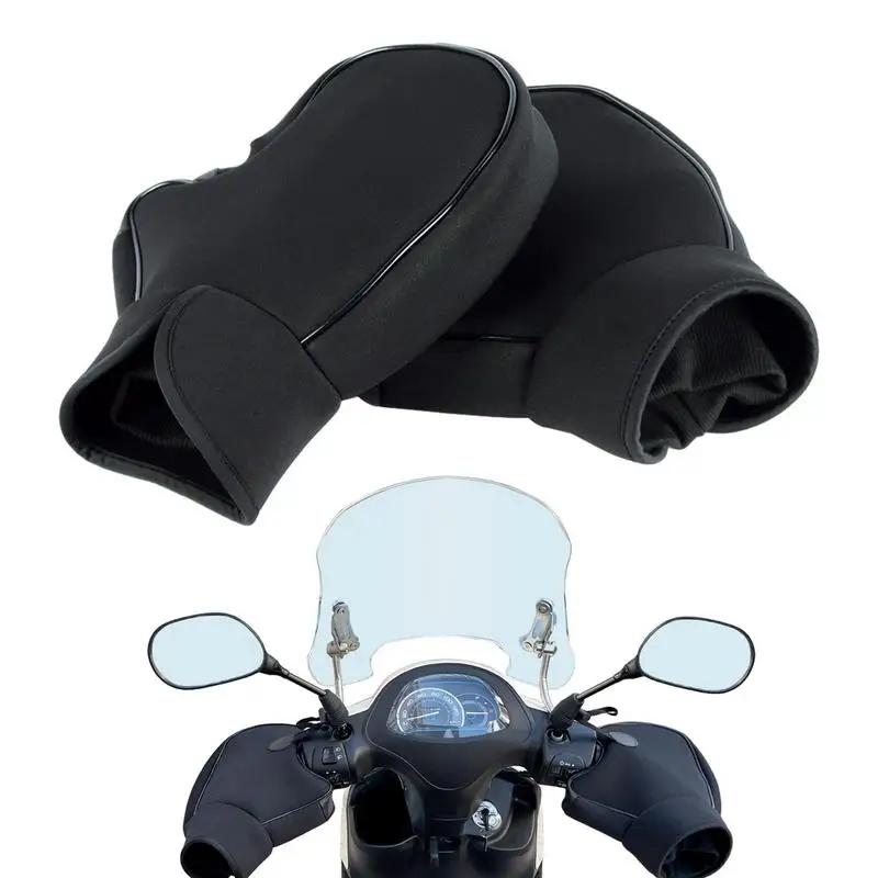 

Handlebar Mitts For Motorcycle Windproof Winter Muffs Warmers PU Leather Hand Warmer For Motorcycles Scooters ATVs And