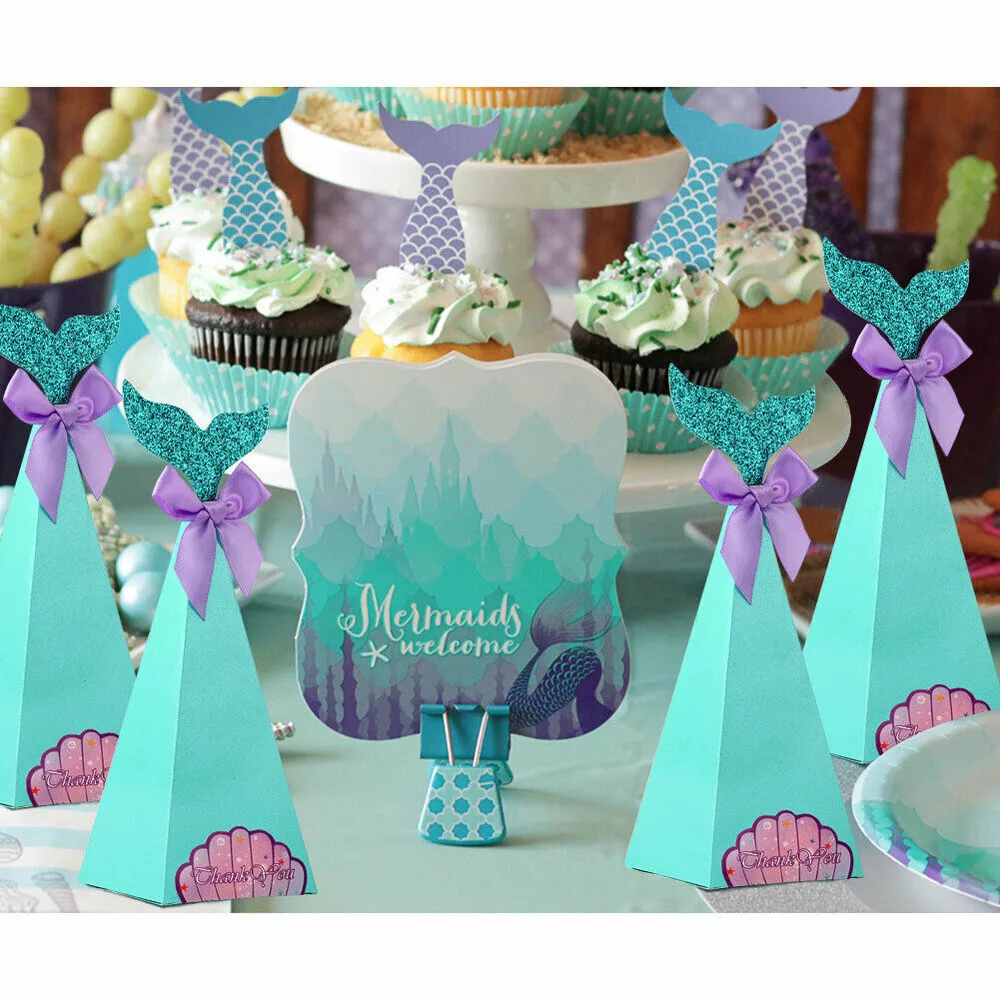 10pcs Mermaid Birthday Party Decorations Favor Box DIY Paper Box Bags Baby Shower Boy Girl Little Mermaid Candy Boxes Kids Toys
10pcs Mermaid Birthday Party Decorations Favor Box DIY Paper Box Bags Baby Shower Boy Girl Little Mermaid Candy Boxes Kids Toys