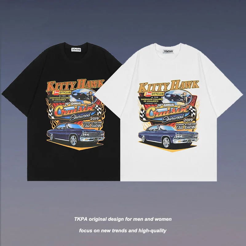Oversized Cotton T-Shirt Men Streetwear Retro Racing Print Half Sleeve T-shirts Mens Harajuku Hip Hop Casual Tops Couples 2022
Oversized Cotton T-Shirt Men Streetwear Retro Racing Print Half Sleeve T-shirts Mens Harajuku Hip Hop Casual Tops Couples 2022