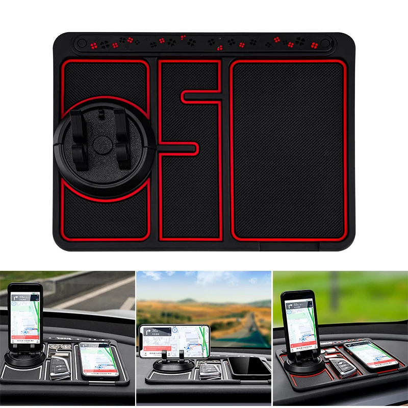 Non-Slip Phone Pad for Car 4-in-1 Flexible Dash Board Mat with Phone Holder & Aromatherapy & Parking Contact Number EIG88
Non-Slip Phone Pad for Car 4-in-1 Flexible Dash Board Mat with Phone Holder & Aromatherapy & Parking Contact Number EIG88