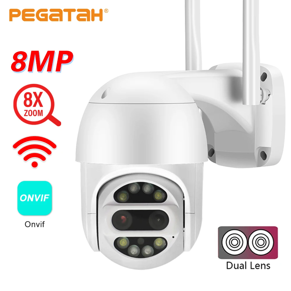 PEGATAH 8MP 4K Dual Lens WiFi PTZ Camera 8X Zoom AI Human Detection H.265 Outdoor Home Security Video Surveillance Camera ICsee
PEGATAH 8MP 4K Dual Lens WiFi PTZ Camera 8X Zoom AI Human Detection H.265 Outdoor Home Security Video Surveillance Camera ICsee