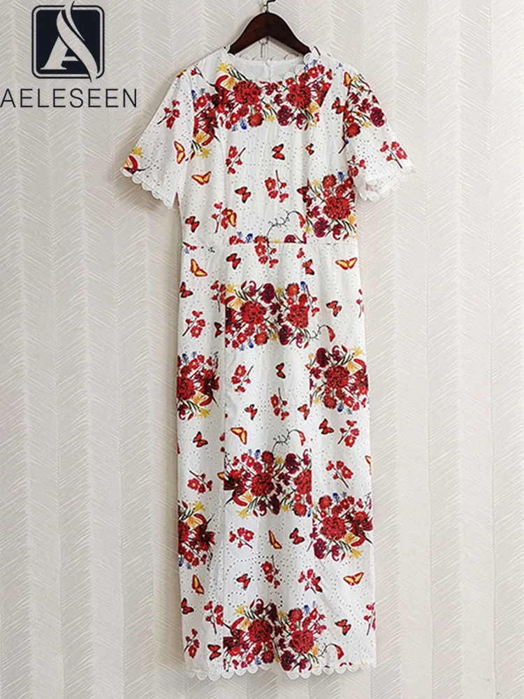 AELESEEN 2022 Summer Vintage Elegant Long Dress Women Runway New White Red Flowers Embroidery Hollow Out Party Steath
AELESEEN 2022 Summer Vintage Elegant Long Dress Women Runway New White Red Flowers Embroidery Hollow Out Party Steath