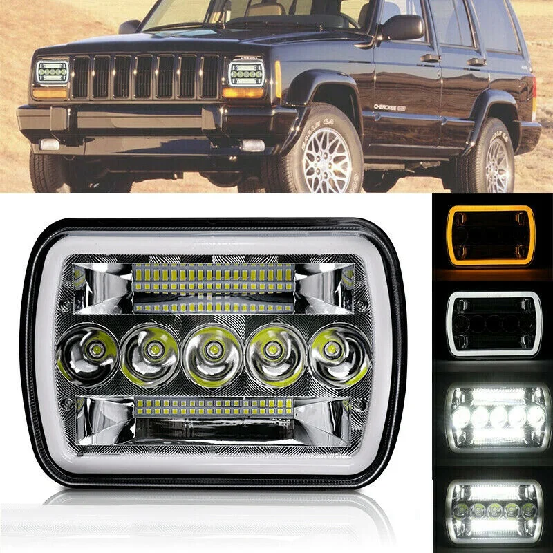 Светодиодная фара дальнего/ближнего света 5x7 дюймов 7x6 дюймов для Jeep Cherokee XJ Wrangler YJ
Светодиодная фара дальнего/ближнего света 5x7 дюймов 7x6 дюймов для Jeep Cherokee XJ Wrangler YJ