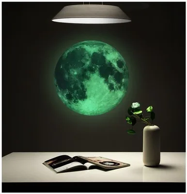 30x30cm Luminous Moon 3D Wall Sticker for Kids Room Living Room Bedroom Decoration Home Decals Glow In The Dark Wall Stickers
30x30cm Luminous Moon 3D Wall Sticker for Kids Room Living Room Bedroom Decoration Home Decals Glow In The Dark Wall Stickers