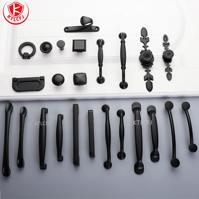 Aluminum Alloy Black Cabinet Handles American Style Solid Kitchen Cupboard Pulls Drawer Knobs Furniture Handle Hardware
Aluminum Alloy Black Cabinet Handles American Style Solid Kitchen Cupboard Pulls Drawer Knobs Furniture Handle Hardware