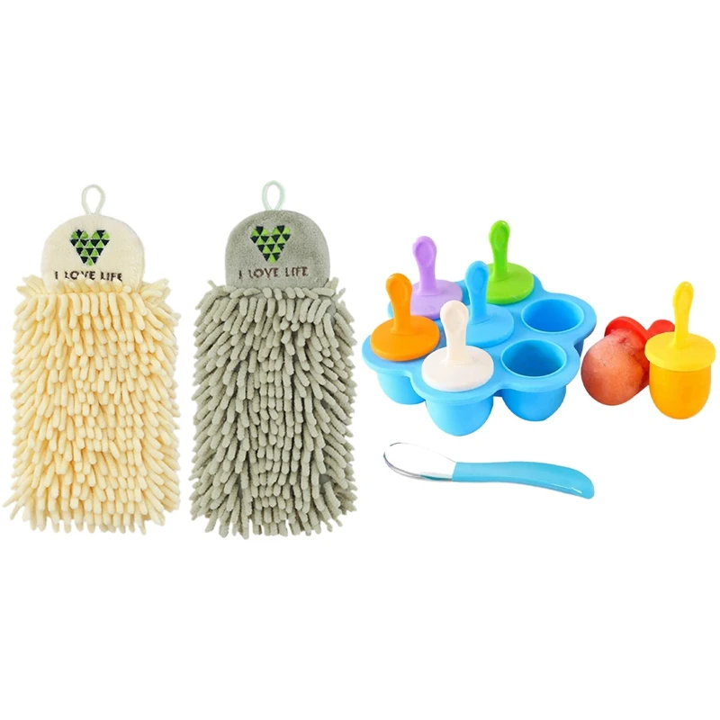 2Pcs Chenille Hand Face Wipe Towels Bathroom & 1Pcs Silicone Popsicle Mold, Ice Molds Maker Storage Container
2Pcs Chenille Hand Face Wipe Towels Bathroom & 1Pcs Silicone Popsicle Mold, Ice Molds Maker Storage Container