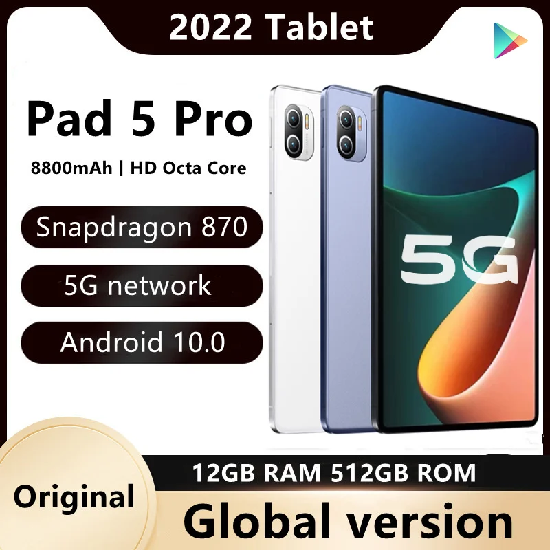 Планшет 5 Pro, 11 дюймов, 12 Гб ОЗУ 2022 Гб ПЗУ, Android 512, Snapdragon 10,0
Планшет 5 Pro, 11 дюймов, 12 Гб ОЗУ 2022 Гб ПЗУ, Android 512, Snapdragon 10,0