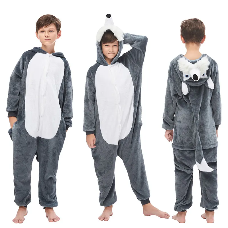 

Animal Wolf Lion Licorne Onesie Kids Costume Jumpsuit Kigurumi Pajamas Unicorn for Children Baby Girls Pyjamas Boys Sleepwear