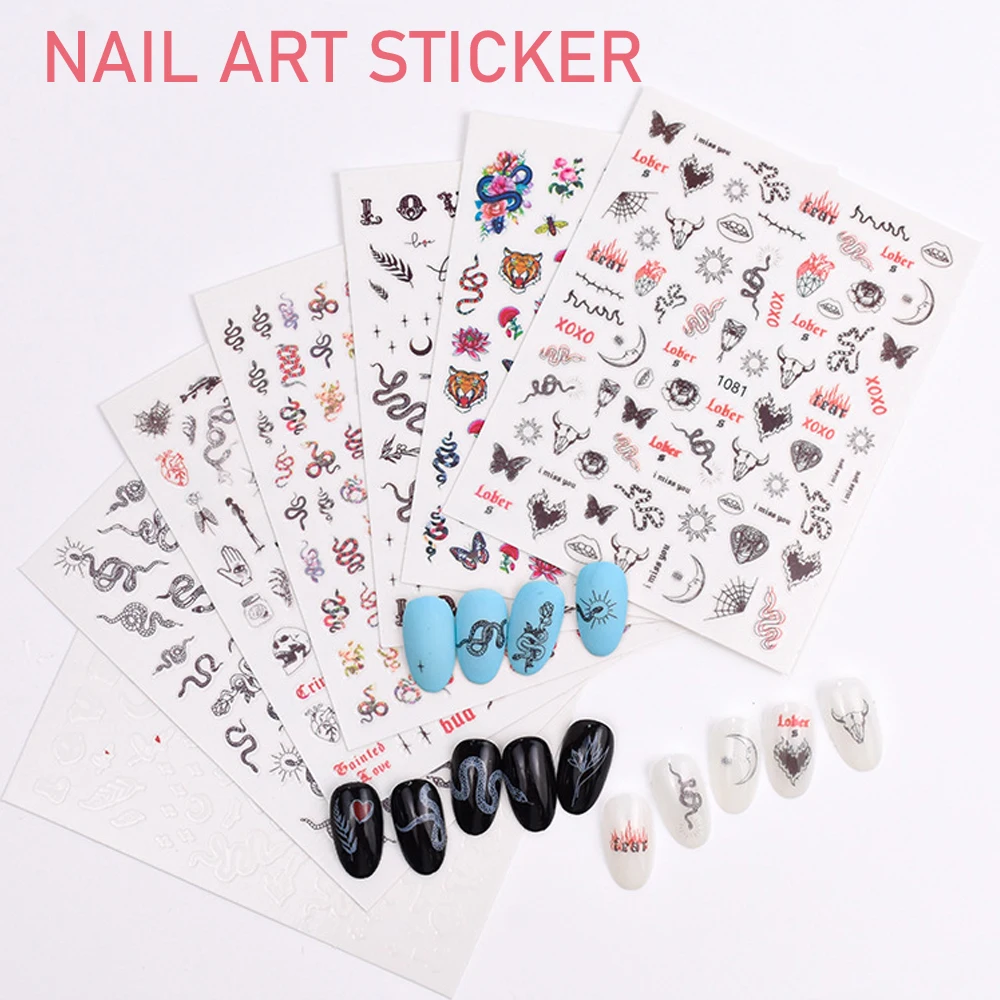 Dark Snake Print Nail Art Stickers Without Marks Designed with A Thin Slider Manicure Sticker To Wrap and Press Onto The Nail
Dark Snake Print Nail Art Stickers Without Marks Designed with A Thin Slider Manicure Sticker To Wrap and Press Onto The Nail