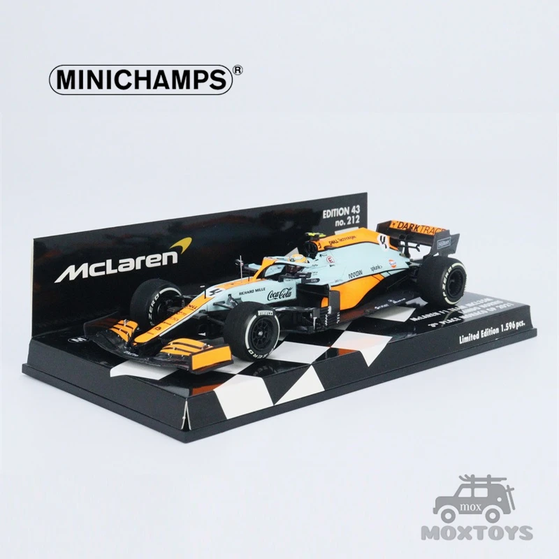 MINICHAMPS 1:43 2021 F1 MCLAREN MCL35M #4 L.NORRIS 3RD PLACE MONACO Model Car 
MINICHAMPS 1:43 2021 F1 MCLAREN MCL35M #4 L.NORRIS 3RD PLACE MONACO Model Car