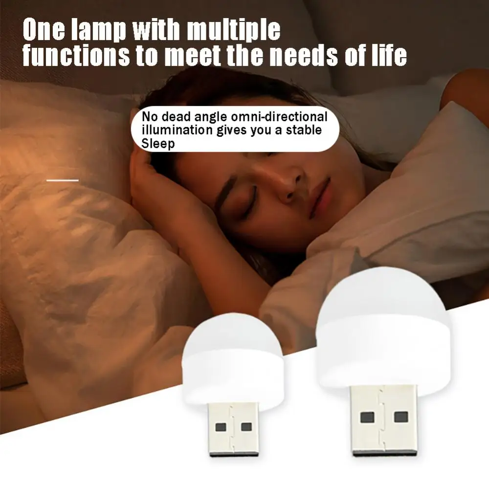 

Портативный светодиодный мини-ночсветильник с USB-разъемом, лампа для компьютера, мобильного телефона, с зарядкой, маленькая лампа для чтени...