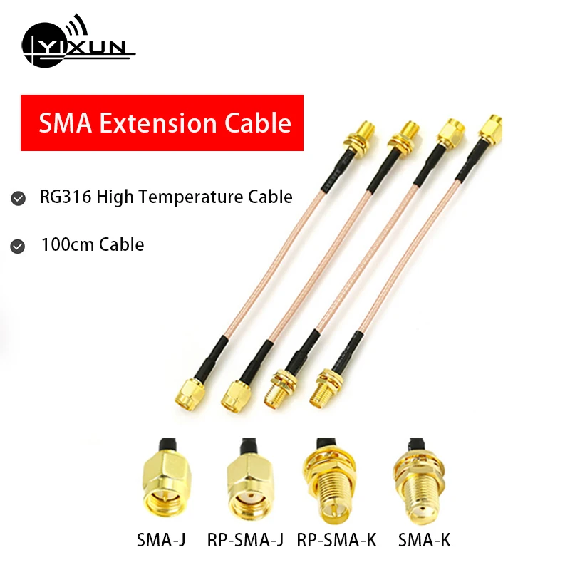 SMA extension cord male head male needle to SMA female head female needle RG316 line outer screw inner hole to inner screw inner 
SMA extension cord male head male needle to SMA female head female needle RG316 line outer screw inner hole to inner screw inner